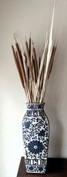 Cattails Ceramic Vase Decor - (BR1)