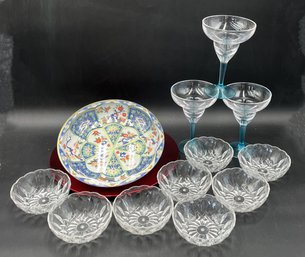 Collection Of Outdoor Resin Dishes & Tin Bowl - (K)