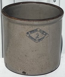The Pittsburg Pottery Co. Diamond Brand 2 Stoneware Pot - (C1)