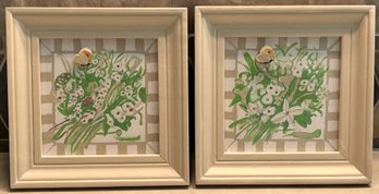 2 Framed Flower Picture