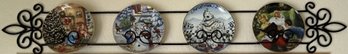 4 Decorative Plates With Metal Display #1