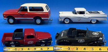 Lot Of 4 Vintage Die-cast Replica Cars - (A2)