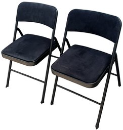 2 Fabric Cushioned Folding Chairs - (C2)
