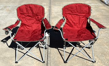 2 Ozark Trail Oversize Camping Chairs In Carrying Bags - (G)