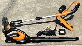 Worx Edges & Blower With Charger And 1 Extra Battery WG165 - (G)