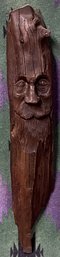 Wood Men's Face Carved Wall Decor - (A5)