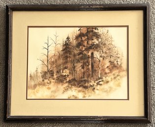 Wood Framed Watercolors By Mary E. Smith - (FR)