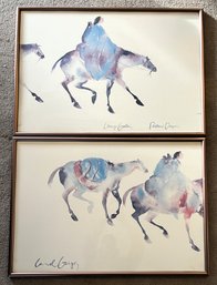 2 Metal Framed Carol Grigg Native American Litho Prints - (FR)