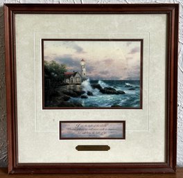 Wood Framed Beacon Of Hope By Thomas Kinkade - (FPR)