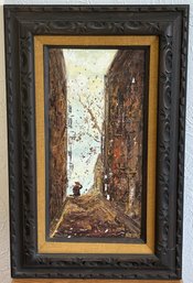 Wood Framed Oil On Wood Back Artist Signed - (FPR)