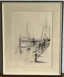 Signed & Numbered Fishermans Wharf By Barry A. Euren - (FLR)