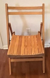 Small Folding Wood Chair - (K)