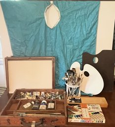 Artists Painting Bundle With Vintage Wooden Box - (MB)