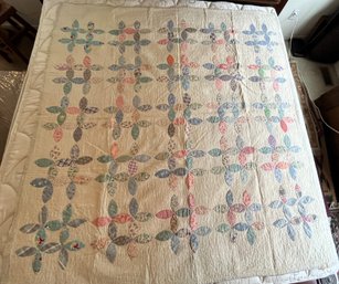 Charming Vintage Handmade Quilt - (MB)