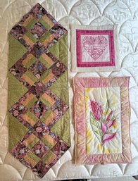 Collection Of Versatile Handmade Wall Hangings, Table Runners Or Table Center Pieces - (MB)