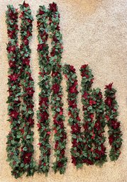 Faux Poinsettia Garland (CX19)