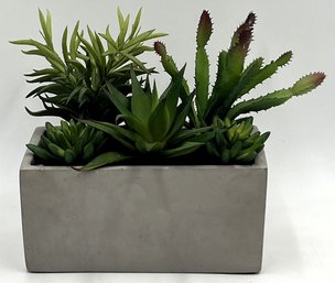 Faux Succulent Decor Ceramic Planter - (D)