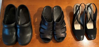 3 Pairs Of Black Shoes - Women's Size 8 / 39 (S18)