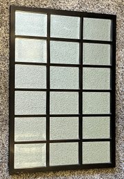 Wood Framed 18 Panel Beveled Edge Mirror - (D)