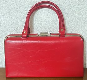 Vintage Red Hard Case Purse