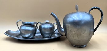 Vintage Royal Guild Holland Pewter Tea Set - (FRH)