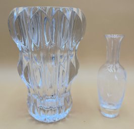 Gorgeous Cut Crystal Glass Vase & Small Lennox Glass Vase  - (FRH)