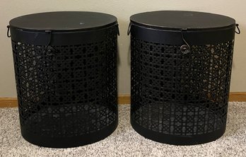 2 Metal Storage Baskets - (BBR1)