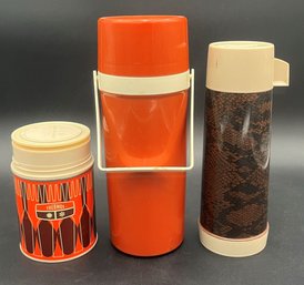 Lot Of 3 Vintage Thermos