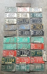 Lot Of 32 Vintage Kansas License Plates - 1937-1975 - (G)