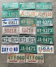 Lot Of 20 License Plates - Mostly Colorado - 1970s-2000s - (G)