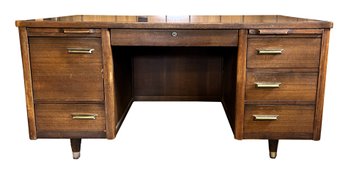 Large Wooden & Laminate Top Desk - (BT)