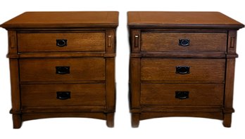 2 Wood Veneer 3 Drawer Dressers - (UBR3)