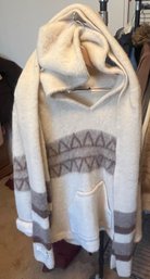 Hooded Wool Sweater & Scarf