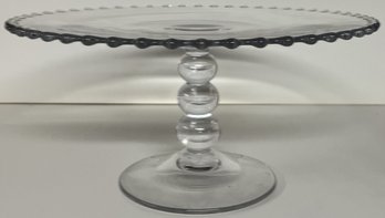 Vintage Glass Cake Stand - (B1)