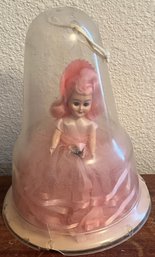 Vintage Doll In Hanging Plastic Case