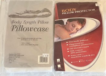 Lot Of 2 Body Pillow Cases - New In Packaging