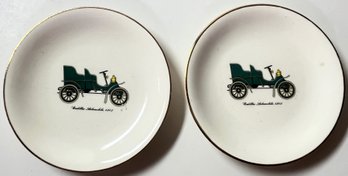 Vintage Porcelain Plate Depicting 1903 Cadillacs - (B5)