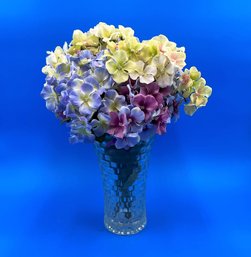 Faux Flowers In Glass Vase Decoration