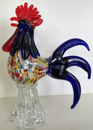 Art Glass Rooster - (B9)