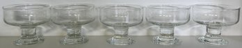 Vintage Glass Stemmed Sherbet Bowls - (B9)