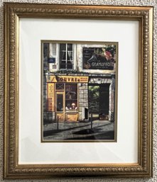 Ornate Wood Framed 'Louvre' Signed/Numbered #36/100 Print By Louis Robichaud - (BC)