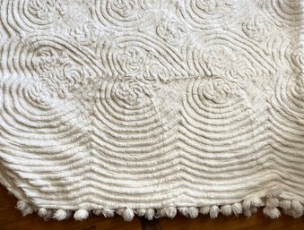 Vintage White Chenille Bed Spread