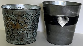 2 Metal Buckets - (B9)