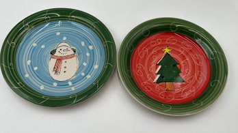 2 Ceramic Holiday Plates (d1)