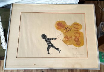 Wall Art - 1968 Signed Piece By Hope Merryman 'yellows' (a11)