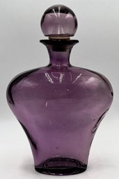 Large Purple Glass Jar With Cork Topper - (LR)