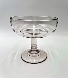 Vintage Pressed Glass Pedestal Bowl (d17)