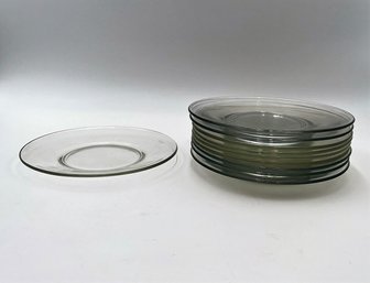 10 Clear Glass Plates (d28)