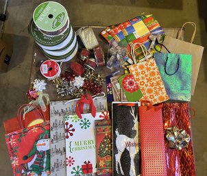 Christmas Bundle Gift Cards, Gift Bags, Ribbon, Bows, Etc. - (BT)