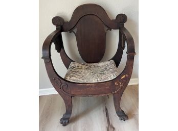 Vintage Carved Wooden Chair